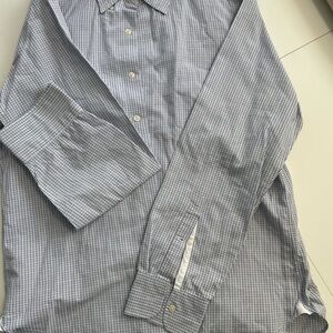 J. Crew Men's Navy Striped Dress Shirt